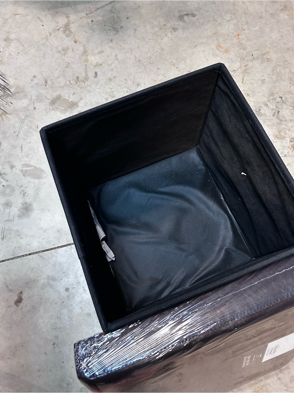 Mainstays Brown Collapsible Ottoman - Picture 2 of 4